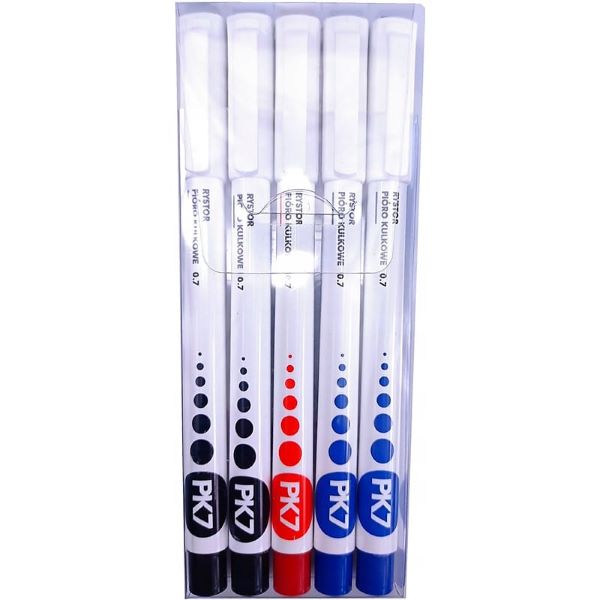 Pióro kulkowe 0,7mm (5) PK-07/AABCC Rystor 404-530